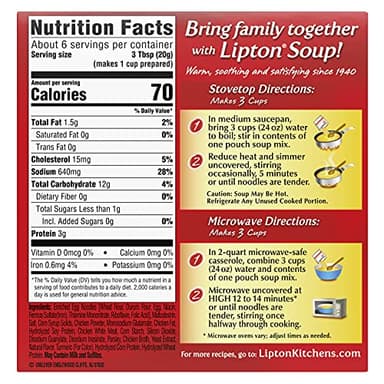 SOUP SECRETS Lipton Instant Soup Mix Chicken Noodle 4.2 Ounce (Pack of 24) - Image 2