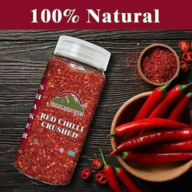 Himalayan Chef Red Crushed Pepper Shaker - Organically Crushed Red Chili Pepper Flakes Great for Pizza, Chowder, Seafood, and Pasta (3.88 Oz) - Image 4