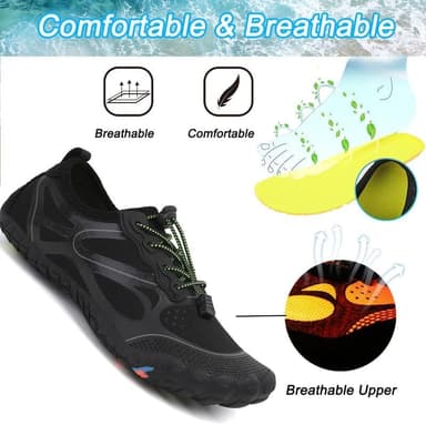 LIZRHA Water Shoes for Men and Women Quick Dry Aqua Swim Barefoot Shoes for Outdoor Fishing Beach Pool Boat Surfing Walking Water Park and Yoqa Activities - Image 5