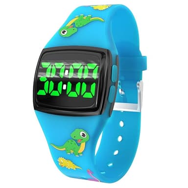 SKYROKU Toddler Potty Training Watch – Magnetic Charging, 5 Timing Modes, Ultra-Long Standby, Cute Dinosaur Design, Music & Flash Reminders, Silicone Strap, Large Dial for Easy Use (Blue - Image 1