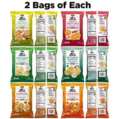 Quaker Rice Crisps, 6 Flavor Variety Pack, 12 Count - Image 3