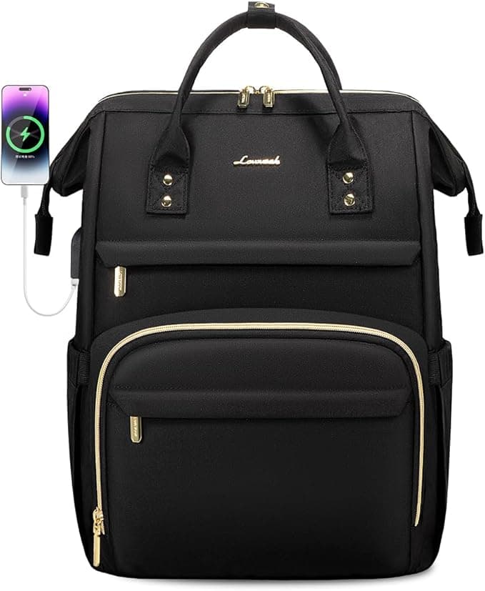 LOVEVOOK Laptop Backpack for Women 14 Inch, Teacher Nurse Work Bag Anti-Theft Travel Backpack with USB Charging Port for College Business Casual - Image 1