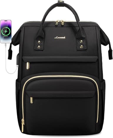 LOVEVOOK Laptop Backpack for Women 14 Inch, Teacher Nurse Work Bag Anti-Theft Travel Backpack with USB Charging Port for College Business Casual - Image 1