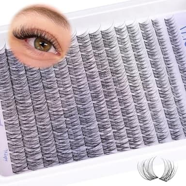 Natural Lash Clusters Wispy Cluster Eyelash Extensions 168pcs Individual Lashes 8-16mm C-Curly DIY Lash Extension Natural Look Soft Thin Band Cluster Lashes by ALICE - Image 8
