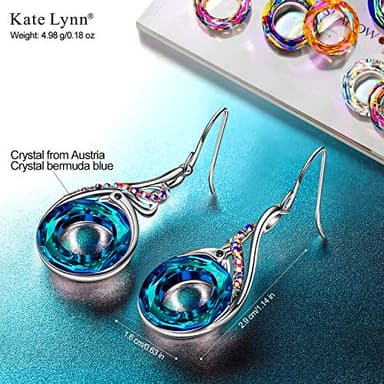 Kate Lynn Phoenix Earrings for Women, Crystal Earrings Jewelry for Women, Birthday Gifts for Women Wife Girlfriend Mom Grandma, Unique Earrings for Christmas Mothers Day - Image 2