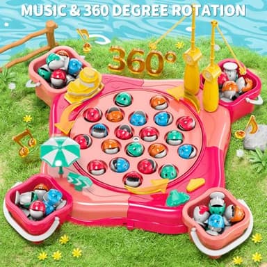 WATUDOU Magnetic Fishing Game for Kids Toddlers 3-5, 70 pcs Fishing Toys for Kids Toddlers 3-5, Table Toys Board Game Birthday Gifts for 3 4 5 6 7 8 Years Old Kid Toddler - Image 4