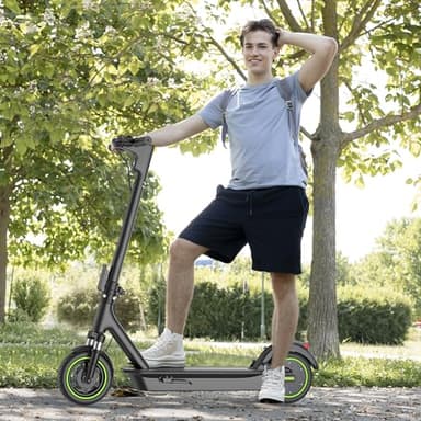 Roinside Electrict Scooter with Quadruple Shock Absorption, Up to 22MPH and 28 Miles Long-Range Portable Foldable Commuting Scooter for Adults with Double Braking System and App - Image 7