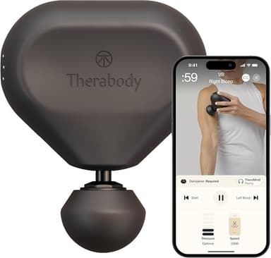 TheraGun Mini (3rd Generation) by Therabody – Ultra-Portable Massage Gun and Travel Essential for Fast, Effective Pain and Tension Relief Anywhere (Black - Image 1