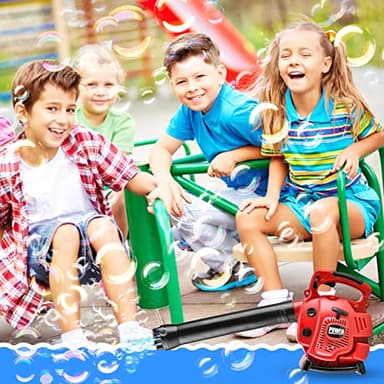Bubble Leaf Blower for Toddlers - Upgrade Kids Bubble Machine with Gardening Tool Set Toy Leaf Blower, 2 in 1 with Extra Bubble Blower Kit Outdoor Summer Hoilday Party Toys for Boys Girls Age 3 4 5+ - Image 3