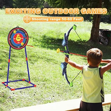 Kmuxilal 2 Pack Kids Bow and Arrow Set with LED Flash Lights, 14 Suction Cup Arrows and Fluorescence Standing Target-Perfect Indoor and Outdoor Game Archery Set Toy Gift for 4 5 6 7 8-12 Year Old Boys - Image 8