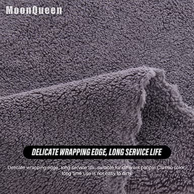 MOONQUEEN Ultra Soft Premium Washcloths Set - 12 x 12 inches - 24 Pack - Quick Drying - Highly Absorbent Coral Velvet Bathroom Wash Clothes - Use as Bath, Spa, Facial, Fingertip Towel (Grey) - Image 7