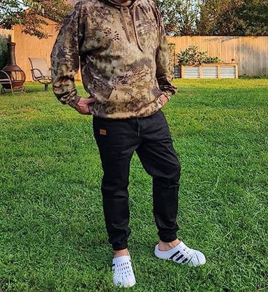 JMIERR Mens Casual Joggers Pants - Cotton Drawstring Chino Cargo Pants Hiking Outdoor Twill Track Jogging Yoga Sweatpants Travel Essentials Jogger Pants with Pockets for Men, 3XL, A Black - Image 7