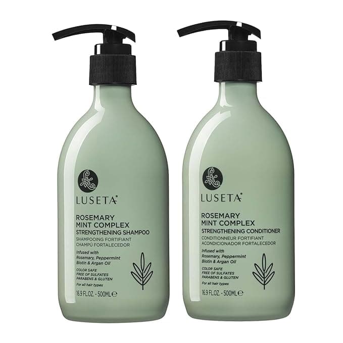 Luseta Rosemary Mint Strengthening Shampoo and Conditioner Provide Nourishment & Smoothness for Thin Hair,Reduce Frizz and Add Shine for All Hair Types 16.9oz×2 - Image 1