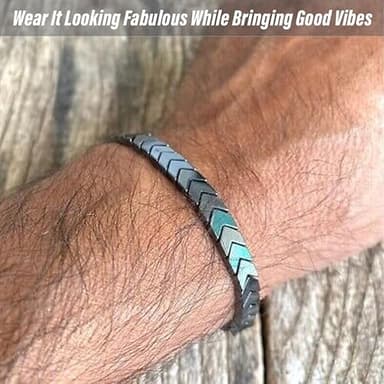 THEMEROL Bracelets for Men Teens Boys Gifts Ideas Teenage Gift Him Hematite 10 12 16 18 Years Old 18th Birthday Son GrandsonChristmas Stocking Stuffers Valentines Day Easter Basket Graduation - Image 3
