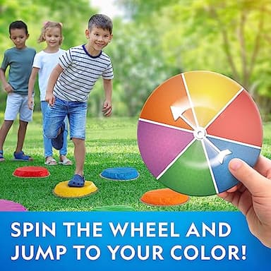 NATIONAL GEOGRAPHIC Stepping Stones for Kids – Durable Non-Slip Stones Encourage Toddler Balance & Gross Motor Skills, Indoor & Outdoor Toys, Obstacle Course, Gifts for Toddlers (Amazon Exclusive) - Image 5