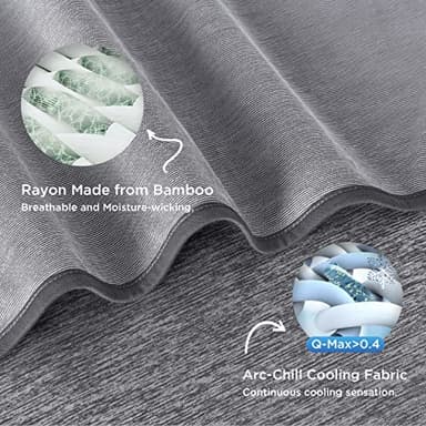 Bedsure Cooling Blanket for Hot Sleepers - Cold Blanket Queen Size for Sleeping, Ice Summer Cool Bedding with Rayon Derived from Bamboo, Lightweight Arc-Chill Thin Room Bed Cooling Essentials, 90x90 - Image 2