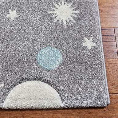 SAFAVIEH Carousel Kids Collection Area Rug - 6'7" x 9', Grey & Lavender, Non-Shedding & Easy Care, Ideal for High Traffic Areas for Boys & Girls in Playroom, Nursery, Bedroom (CRK103F) - Image 4