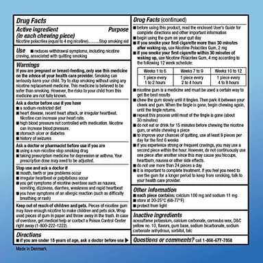 Amazon Basic Care Uncoated Nicotine Polacrilex Gum 4 mg, Original Flavor, Stop Smoking Aid, 220 Count - Image 4