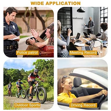 1296P HD Police Body Camera,64G Memory,CammPro I826 Premium Portable Body Camera,Waterproof Body-Worn Camera,Night Vision,GPS for Law Enforcement Recorder,Security Guards,Personal Use1 - Image 6