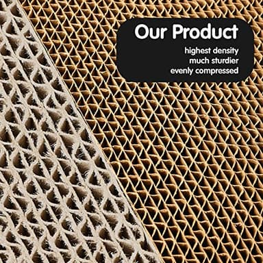 Cat Scratcher, Durable Scratch Pad, Corrugated Cardboard Scratching Board for Indoor Cats, Heavy Duty, Double-Sided Usability, Recyclable, with Catnip - Image 2