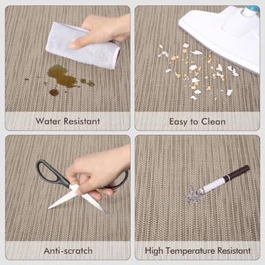 Blvornl Office Chair Mat - 35" x 48" Desk Chair Mat for Hard Wood and Tile Floor, Large Anti-Slip Hard Floor Protector, PVC Mat Desk Rug, Dark Brown - Image 4