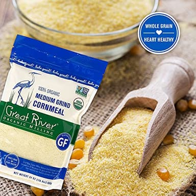Great River Organic Milling, Specailty Flour, Medium Grind Corn Meal, Stone Ground, Organic, Non-GMO, 24 Ounces (Pack of 4) - Image 6