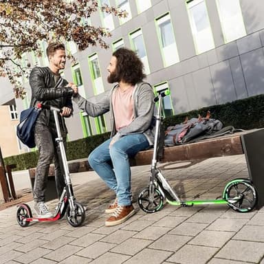 Scooter for Kids 6-12 & Adults | Adjustable Height, Foldable, Lightweight Aluminum Frame | Holds Up to 240lbs | Smooth Ride on Any Terrain - Image 9