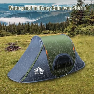Night Cat Pop-up Camping Tent: 1 Person Tent Waterproof Instant Easy Setup Outdoor Tent - Image 5