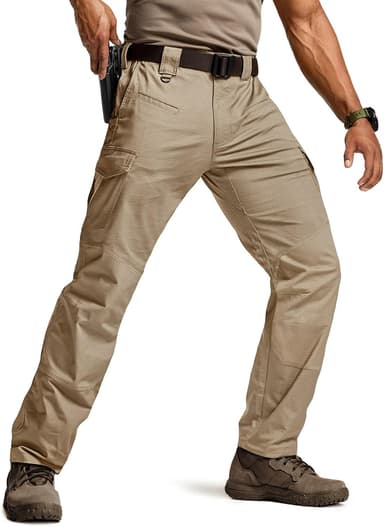 CQR Men's Flex Ripstop Tactical Pants, Water Resistant Stretch Cargo Pants, Lightweight EDC Hiking Work Pants - Image 2