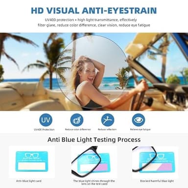 JAWSOCK 4 Pack Reading Glasses Blue Light Blocking for Men Women,Rectangular Frame Computer Readers with Spring Hinge,Reading Glasses for Men Women，Anti Eyestrain/UV Ray Eyeglasses (1.75x) - Image 4