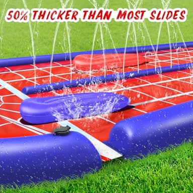 30Ft Slip Water Slide with 2 Bodyboards, Extra Long Slip and Slide Heavy Duty Double Lane for Adults and Kids, Summer Outdoor Water Toys Outside Play Backyard Games with Sprinkler - Image 5