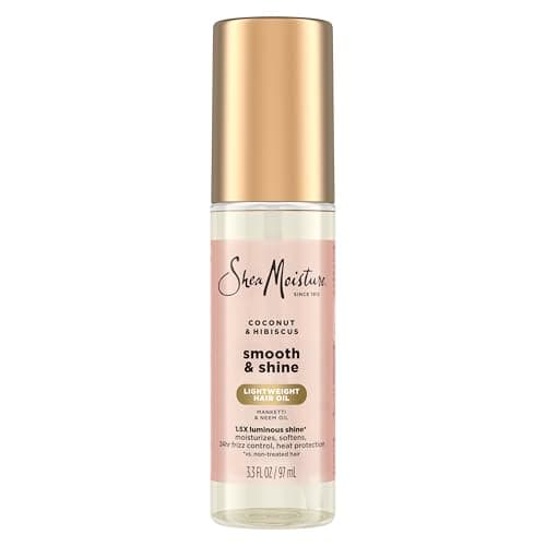 SheaMoisture Coconut & Hibiscus Smooth & Shine Oil Coconut & Hibiscus Softens and Hydrates Hair With Manketti and Coconut Oil For a Lightweight Texture 3.3fl oz - Image 1