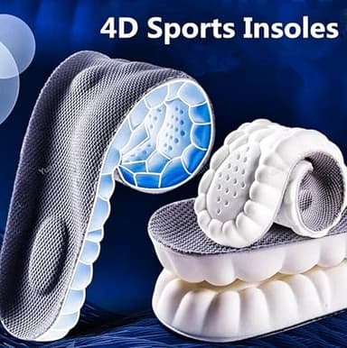 Insoles Men, Shoe Inserts Men, Shoe Inserts for Women, 4D Cloud Technology - Super Soft Comfort Insoles U Shape Memory Foam, Trim to fit (Black, Men's 8-10.5) - Image 3