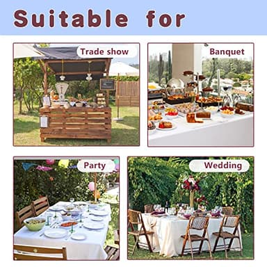 HolidayIdeas Fitted Black Tablecloths - 72 x 30 Inch - 2 Pack Rectangle Table Clothes for 6 Foot Tables, Polyester Fabric Table Cover for Trade Show, Craft Show, Parties, Birthday, Wedding - Image 7