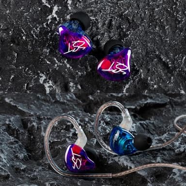 YINYOO Easy KZ ZST Colorful Hybrid Banlance Armature with Dynamic in-Ear Earphone 1BA+1DD HiFi Headset KZ in Ear Monitors Headphones Wired Earbuds IEM Earphones Gaming Earbuds (Colorful Without mic) - Image 7