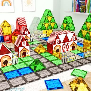 Magnetic Tiles Toddler Toys Garden Farm Animal Set, Magnetic Blocks Montessori Sensory Educational Learning Building Magnet Toys for 3 4 5 6 Year Old Boys Girls, Kids Games Party Birthday Easter Gifts - Image 2