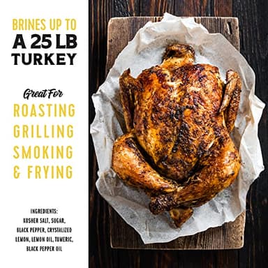 Fire & Flavor Lemon Pepper Turkey Perfect Brine - Turkey Brine Kit with Bag for Roasting, Grilling, Smoking, and Frying - Brining Seasonings for Cooking and Turkey Brine Bag - Turkey Brine and Rub Kit - Image 4
