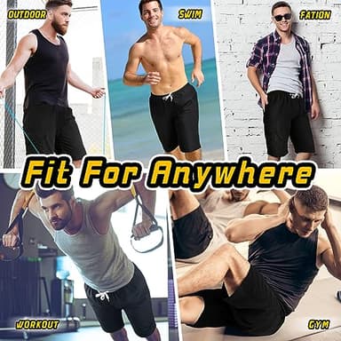 Srnede Mens Swim Trunks Swimming Trunks Swim Shorts Quick Dry 11 Inch with Mesh Lining Funny Swimwear Bathing Suits Neon Orange - Image 6