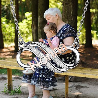 LQRI Grandma Necklace Grandma Gift Granny/Mimi/Nana/Nonna Infinity Love Charm Necklace Grandmother Nana Gift From Granddaughter Grandson (N-Nonna) - Image 6