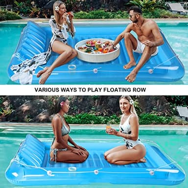 Inflatable Pool Floats Lounger for Adults, Blow Up Tanning Pool Raft Sun Tan Tub with Inflatable Pillow for Family Outdoor, Garden, Backyard Summer Water Party (14+ Year Old) - Image 3