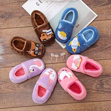 Centipede Demon Plush Warm Slippers for Girls Boys Kids Toddlers Winter Fur Lined Indoor House Home Shoes - Image 4