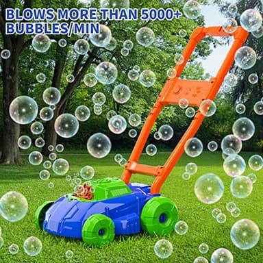 Bennol Bubble Lawn Mower for Toddlers, Kids Automatic Bubble Blower Maker Machine, Outdoor Gardening Push Toys, Christmas Birthday Gifts for Preschool Baby Boys Girls - Image 7