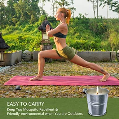Citronella Candles Outdoor Small Metal Bucket Candle Soy Wax Fly Candle Use for Outdoor and Indoor - 12 Pack - Image 5