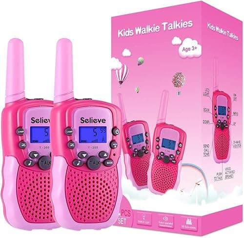 Selieve Toys for 3-12 Year Old Girls Boys, Walkie Talkies for Kids 22 Channels 2 Way Radio Toy with Backlit LCD Flashlight, 3 Miles Range for Outside, Camping, Hiking - Image 1