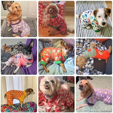 BEAUTYZOO Dog Pajamas Large Sized Dog, Summer Doggie Pajamas for Boy Girl, Soft Strechy Cotton Puppy Pjs Jammies Onesies for Men Women, Pet Jumpsuit Body Suit Cat Apparel Clothes, Blue L - Image 4