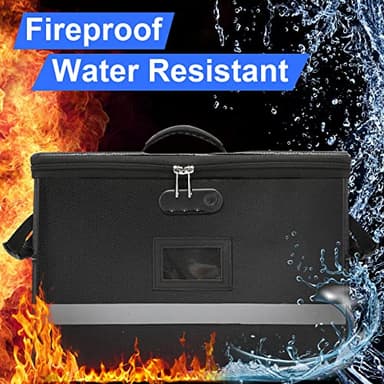 EXLIFBAG File Organizer, Fireproof File Box with Lids, Important Document Organizer Box with Lock, Portable File Folder Organizer with Handle - Image 6