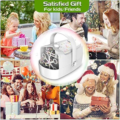 Bubble Machine Durable Automatic Bubble Blower, 18000+ Big Bubbles Per Minute Bubbles for Kids Toddlers Bubble Maker Operated by Plugin or Batteries Bubble Toys for Indoor Outdoor Birthday Party - Image 7