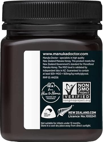 MANUKA DOCTOR - MGO 925+ Manuka Honey Monofloral, 100% Pure New Zealand Honey. Certified. Guaranteed. RAW. Non-GMO (8.75 oz) - Image 9