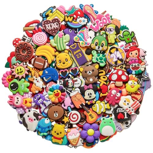 Argodaze 30 Pcs Waterproof Shoe Charms for Kids & Adults - Cute Durable Charm Decorations for Clogs & Sandals, Assorted Cartoon Shoe Accessories for Birthday Gifts for Boys, Girls, Women (30) - Image 1
