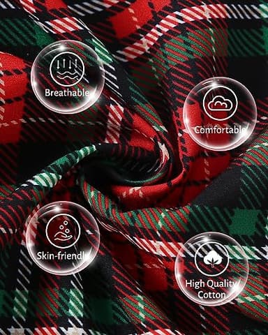 DISAUR Toddler Boy Dress Clothes Short Sleeve Christmas Red Plaid Flower Dress Shirt Bow Tie Suspender Green Pants Toddler Outfits For Boys 18 Months 2t 24 Months - Image 4